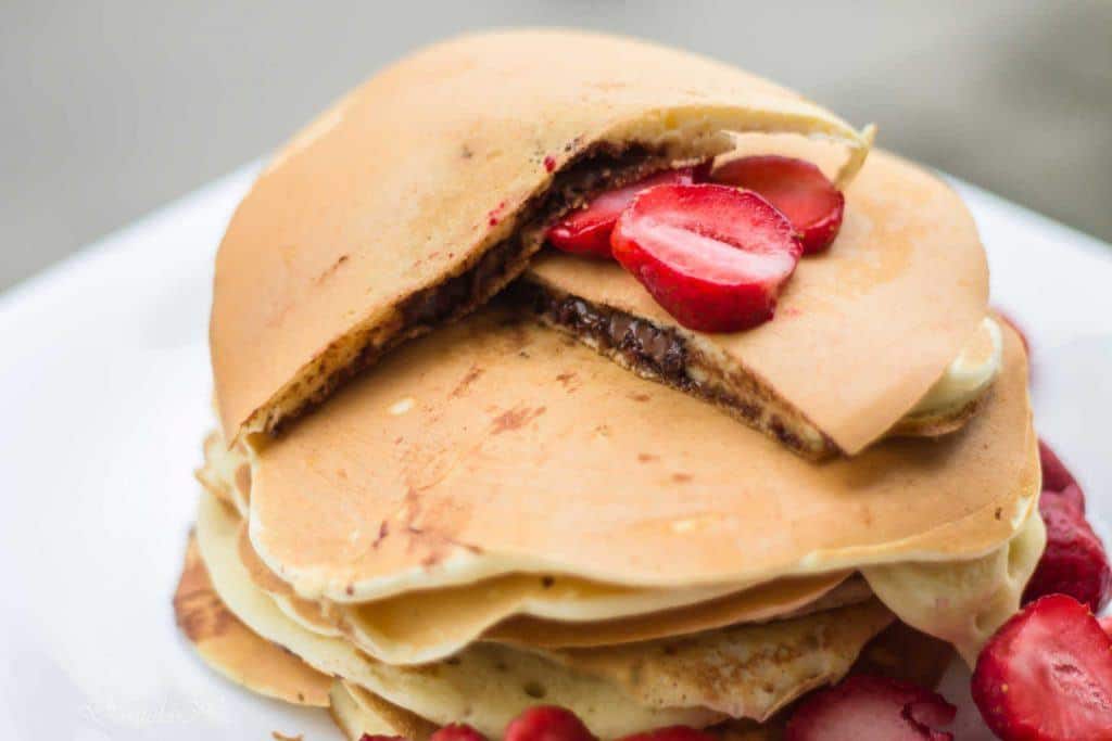 pancakes stuffed with nutella